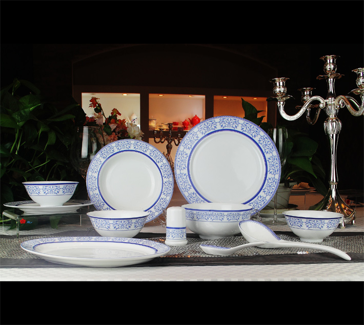 32头中餐具春葩丽藻-产品中心-景德镇陶瓷集团有限责任公司