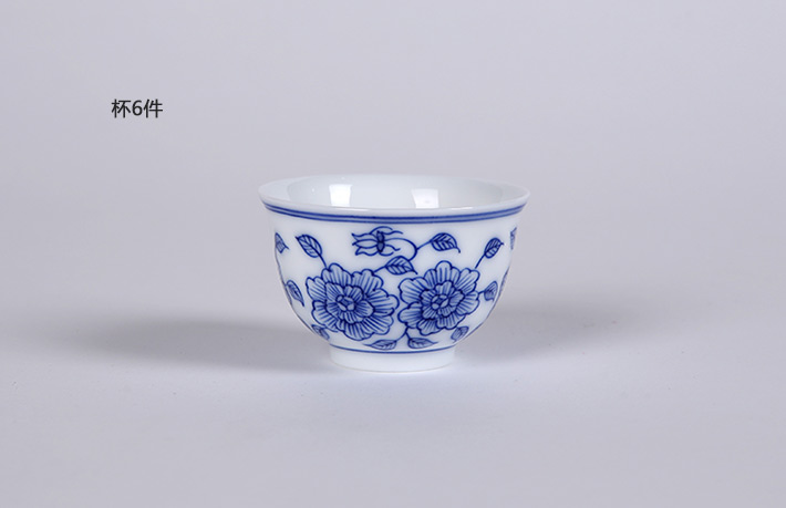 8头手绘青花时光茶具天姿国色-产品中心-景德镇陶瓷集团有限责任公司