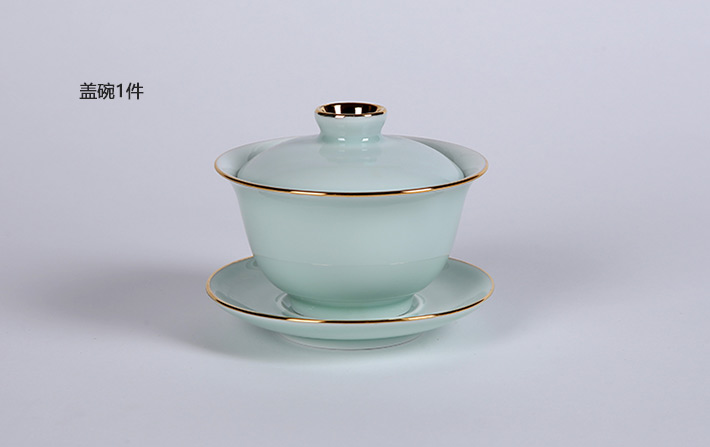 9头全手工青釉茶具金镶玉-产品中心-景德镇陶瓷集团有限责任公司