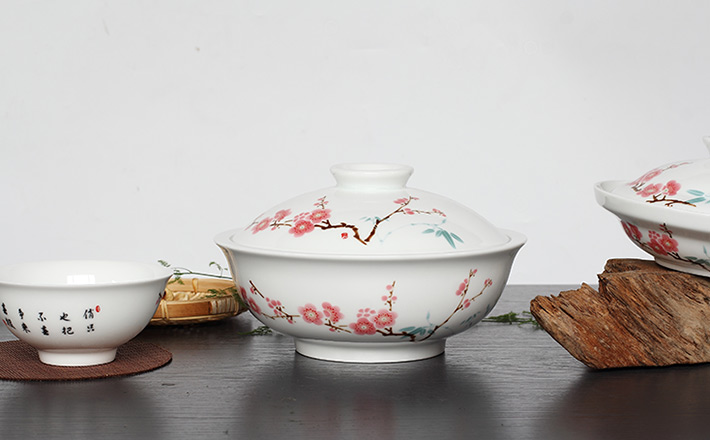 48头中餐具--翠竹红梅-产品中心-景德镇陶瓷集团有限责任公司
