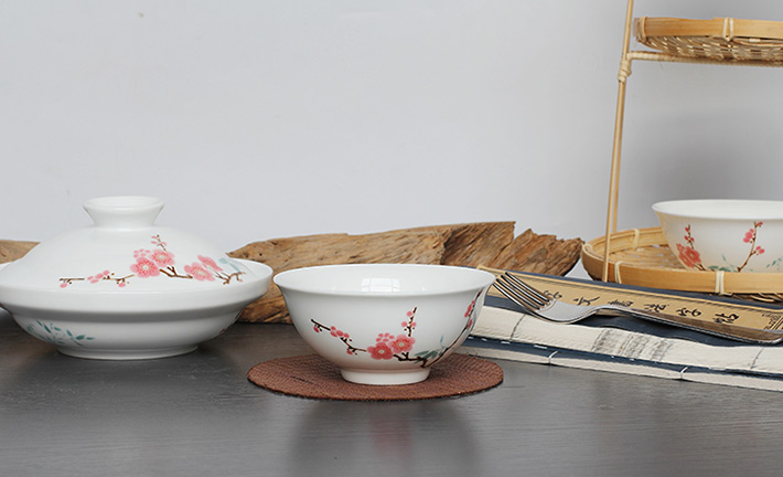 48头中餐具--翠竹红梅-产品中心-景德镇陶瓷集团有限责任公司