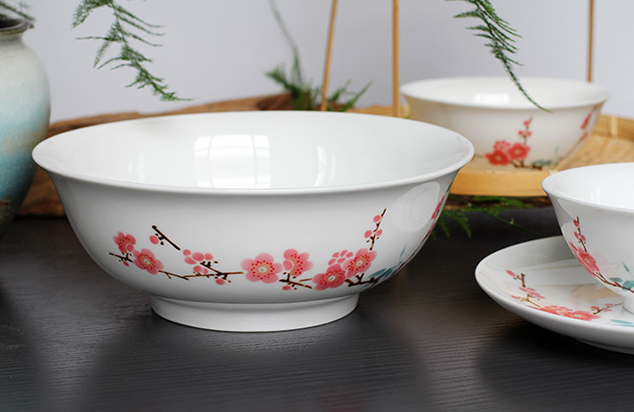 48头中餐具--翠竹红梅-产品中心-景德镇陶瓷集团有限责任公司