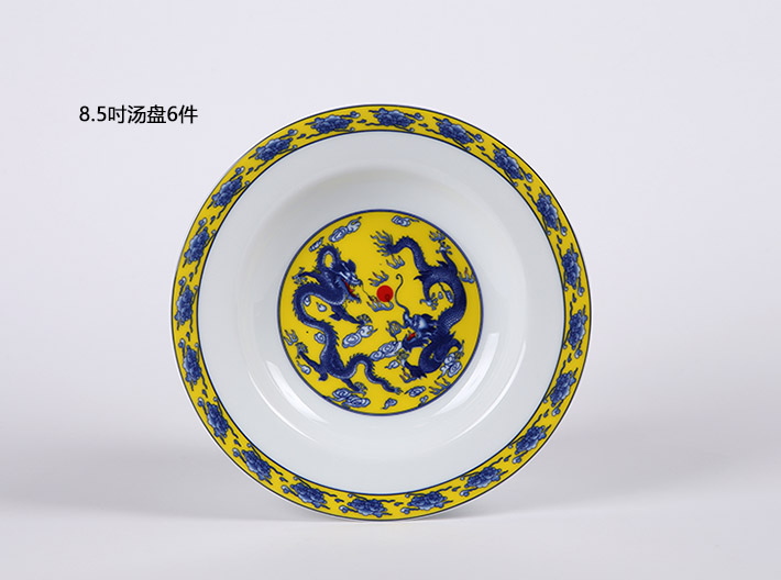 56头中餐具二龙戏珠-产品中心-景德镇陶瓷集团有限责任公司