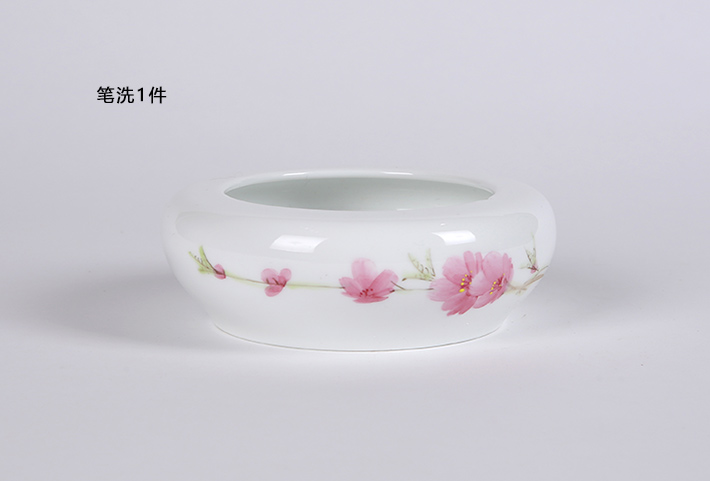 6头手绘文具（水点桃花）-产品中心-景德镇陶瓷集团有限责任公司