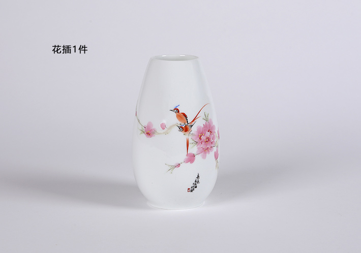 6头手绘文具（水点桃花）-产品中心-景德镇陶瓷集团有限责任公司
