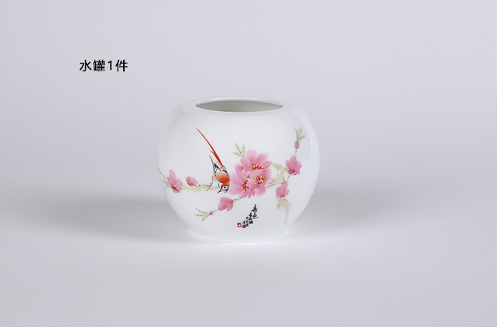 6头手绘文具（水点桃花）-产品中心-景德镇陶瓷集团有限责任公司