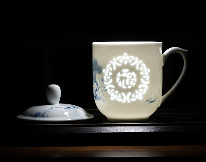 福玲珑杯（荷花）-产品中心-景德镇陶瓷集团有限责任公司