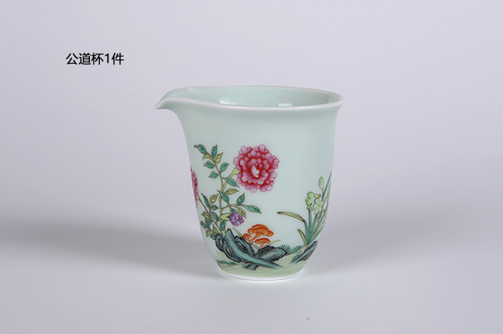 8头手绘青釉功夫茶具-灵祝繁华-产品中心-景德镇陶瓷集团有限责任公司