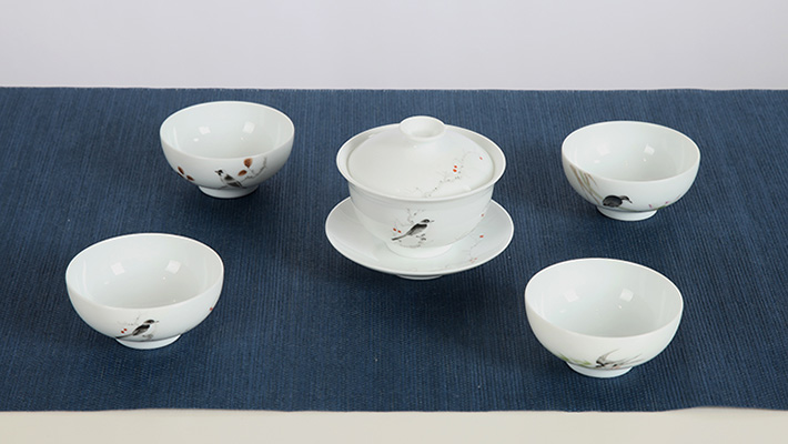 5头清新茶具（小鸟依人）-产品中心-景德镇陶瓷集团有限责任公司