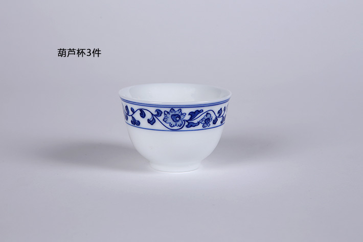 13头手绘青花茶具--牡丹花边纹-产品中心-景德镇陶瓷集团有限责任公司