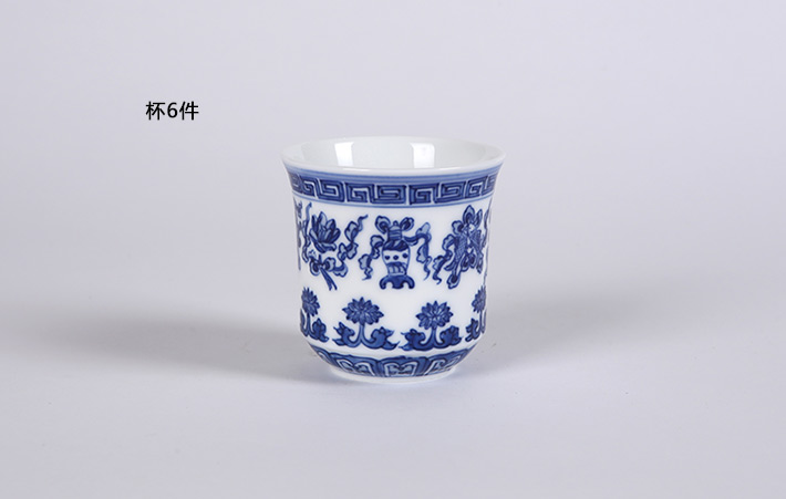 7头手绘桥梁壶茶具吉庆祥瑞-产品中心-景德镇陶瓷集团有限责任公司