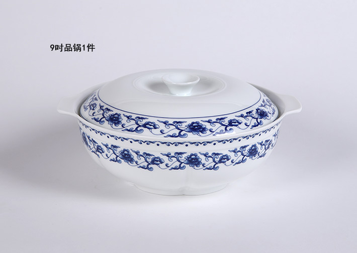 36头莲花中餐具青花瓷繁华牡丹-产品中心-景德镇陶瓷集团有限责任公司