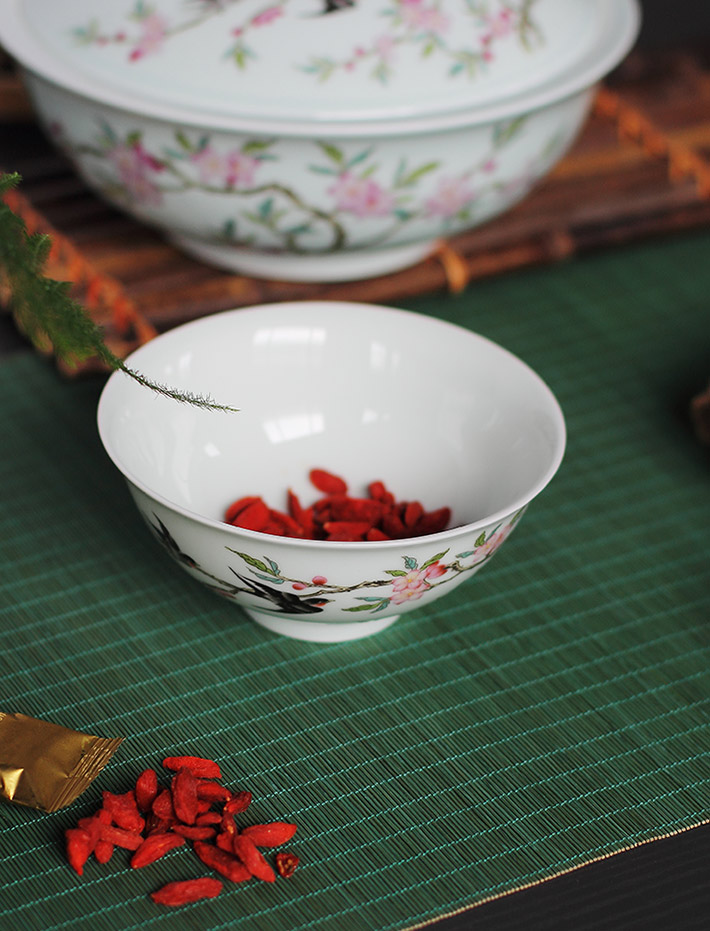 36头青釉中餐具--燕子桃花-产品中心-景德镇陶瓷集团有限责任公司