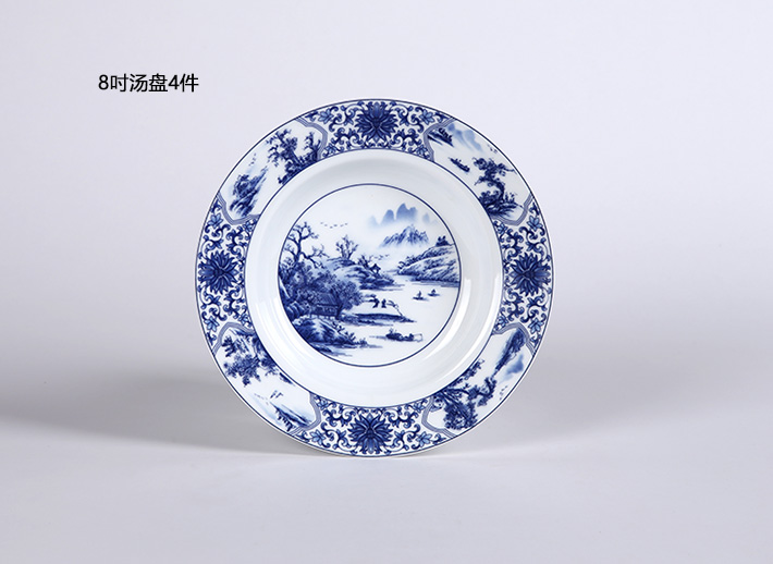 28头开光山水中餐具-产品中心-景德镇陶瓷集团有限责任公司