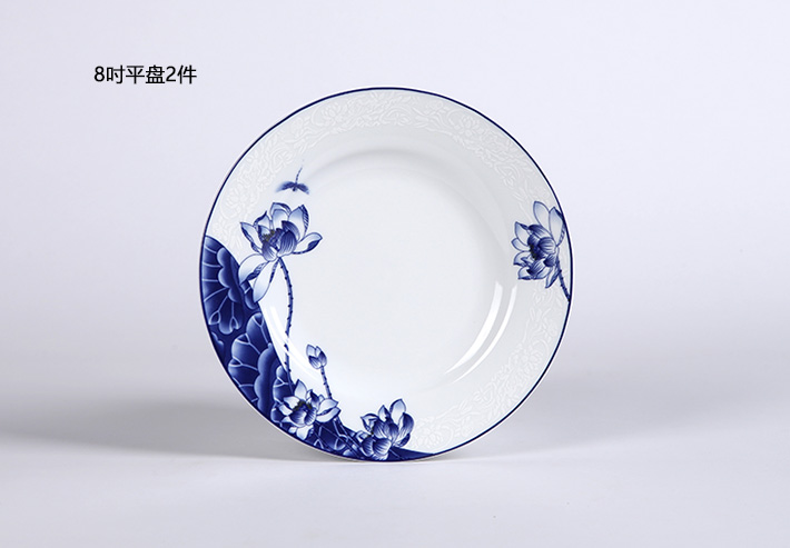 28头荷塘清韵中餐具-产品中心-景德镇陶瓷集团有限责任公司
