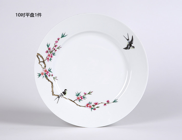 70头搪瓷彩中餐具最春光-产品中心-景德镇陶瓷集团有限责任公司