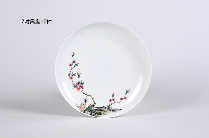 70头搪瓷彩中餐具最春光-产品中心-景德镇陶瓷集团有限责任公司