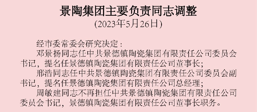 景陶集团主要认真同志调解-公司动态-景德镇陶瓷集团有限责任公司